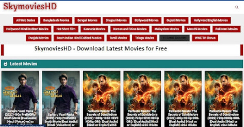 SkymoviesHD 2023 - Download Latest Hollywood Bollywood Movies skymovieshd.in