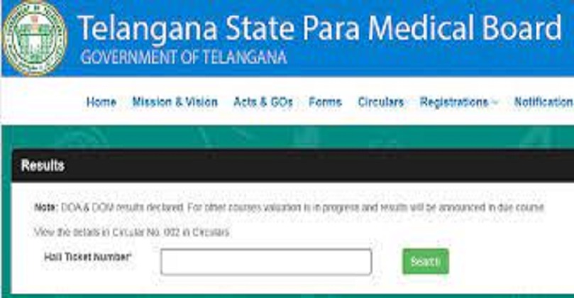 TS Paramedical Results 2023 Released Check @tspmb.telangana.gov.in